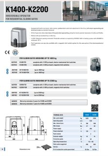 موتور sliding منزلق ريب ايطالى  kit k 2200 2