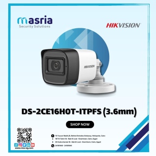 كاميرا هيكفيجن DS-2CE16H0T-ITPFS (3.6mm) – لما الصوت والصورة يجتم