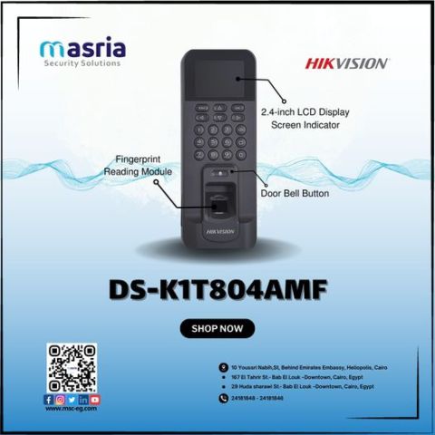 جهاز DS-K1T804AMF، الأمان باحترافية وسهولة! 